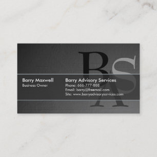 Tarjeta De Visita Elegante Moderno Simple Negro Profesional