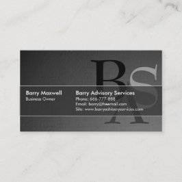 Tarjeta De Visita Elegante Moderno Simple Negro Profesional
