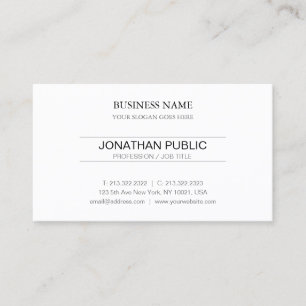 Tarjeta De Visita Elegante Moderno Simple Plano Gráfico Profesional