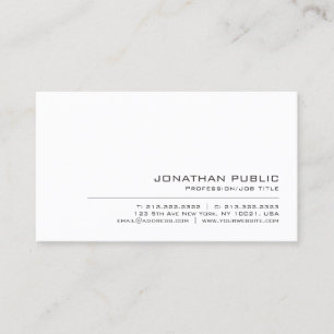 Tarjeta De Visita Elegante Moderno Simple Profesional Cree su Propio