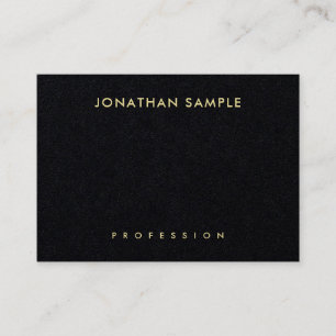 Tarjeta De Visita Elegante Moderno Texto con Estilo Premium Negro Do