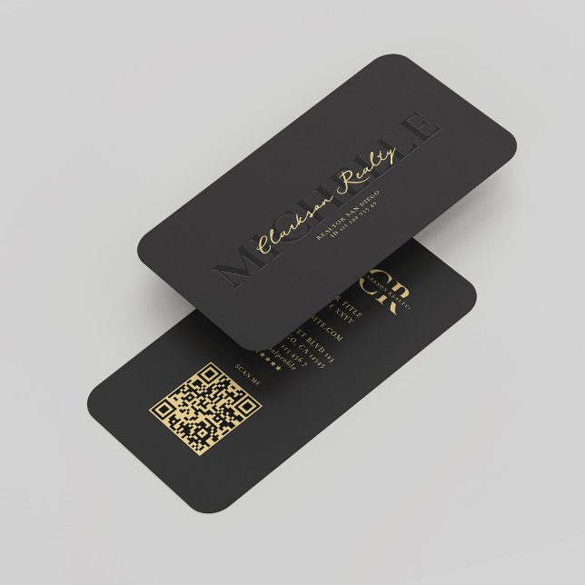 Tarjeta De Visita Elegante Monograma Black Gold Profesional Moderno (Elegant Monogram Black Gold Professional Modern Business Card
)