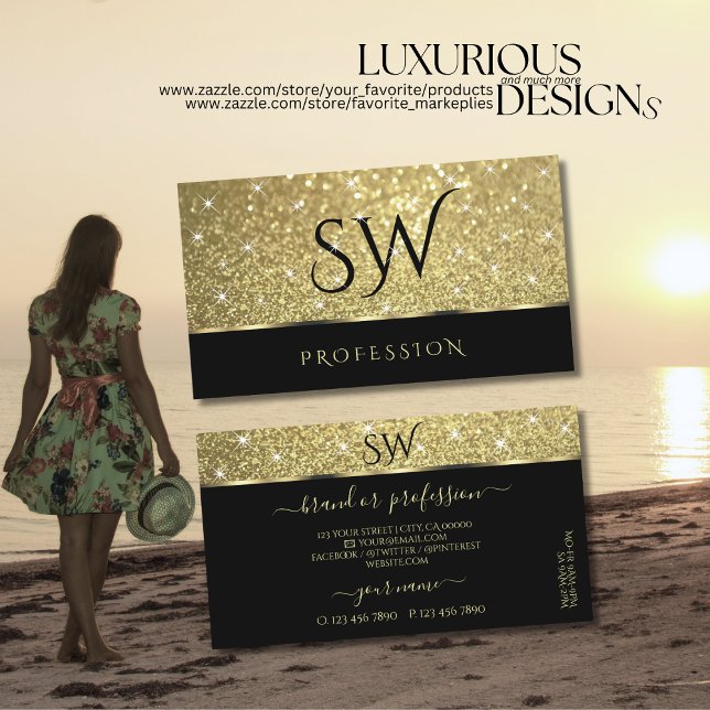 Tarjeta De Visita Elegante Monograma de Estrellas Luminosas Purpurin (Subido por el creador)