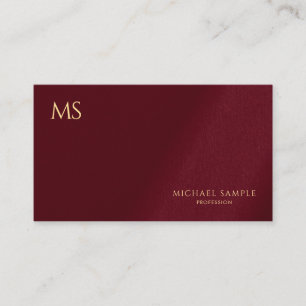 Tarjeta De Visita Elegante Monograma de Texto de Oro Personalizado P