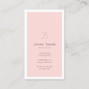 Tarjeta De Visita Elegante Monograma Diseño Limpio Lujo