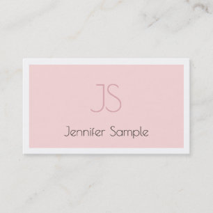 Tarjeta De Visita Elegante Monograma Diseño Minimalista Lujo