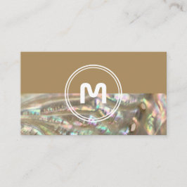 Tarjeta De Visita Elegante monograma dos tonalidades madre de la sup