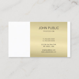 Tarjeta De Visita Elegante Monograma Gold Profesional de diseño mode