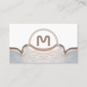 Tarjeta De Visita Elegante monograma ligero carpintería empresarial