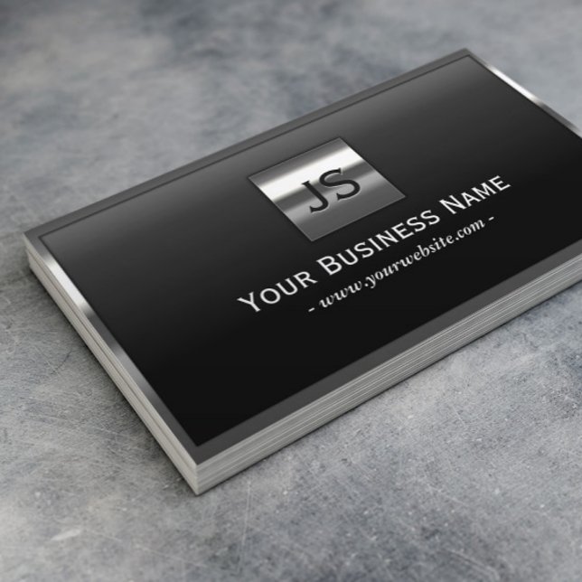 Tarjeta De Visita Elegante Monograma Metalizado Marco Profesional Os (Subido por el creador)