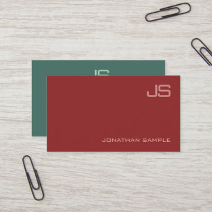 Tarjeta De Visita Elegante Monograma Moderno Diseño Profesional Lujo