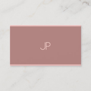 Tarjeta De Visita Elegante Monograma Moderno Profesional Simple Plan