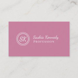 Tarjeta De Visita Elegante Monograma Profesional de Letra Script con