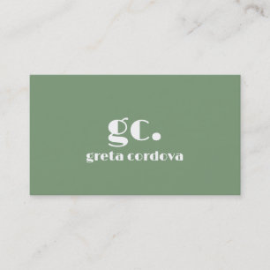 Tarjeta De Visita Elegante Monograma Profesional Minimalista 3