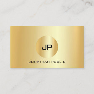 Tarjeta De Visita Elegante Monograma profesional moderno de aspecto 