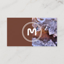 Tarjeta De Visita Elegante monograma superficie de dos tonos de tamb