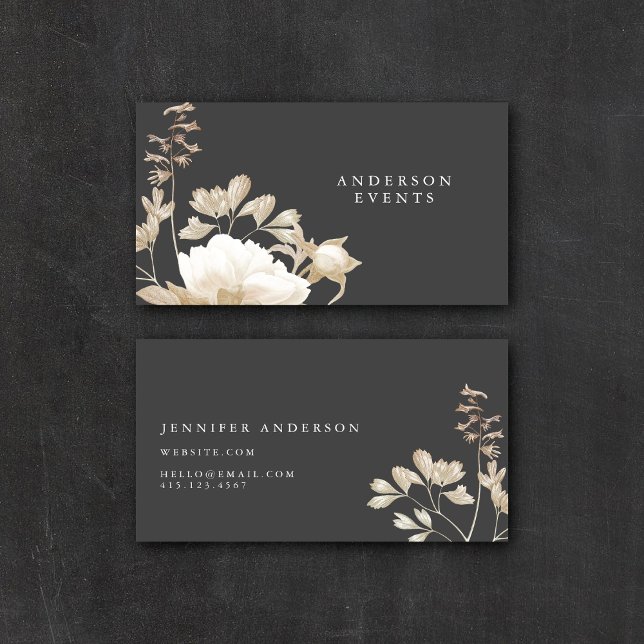 Tarjeta De Visita Elegante Moody Boho Moderno (Subido por el creador)