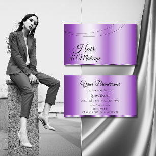 Tarjeta De Visita Elegante morado glamoroso moderno y sencillo elega