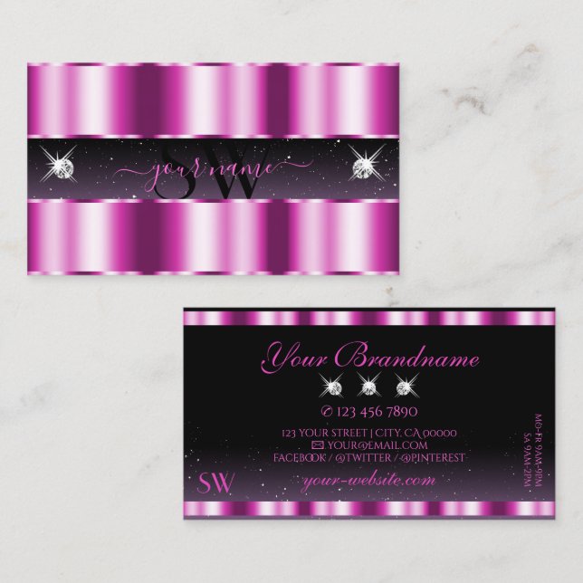 Tarjeta De Visita Elegante morado rosado morado de gafas de espuma n (Anverso / Reverso)