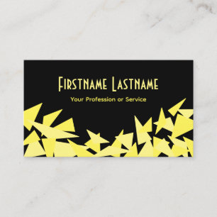 Tarjeta De Visita Elegante mosaico abstracto de triángulos amarillos