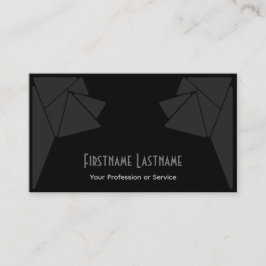 Tarjeta De Visita Elegante mosaico abstracto de triángulos grises ne