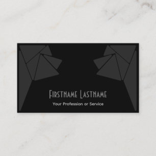 Tarjeta De Visita Elegante mosaico abstracto de triángulos grises ne
