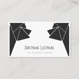 Tarjeta De Visita Elegante mosaico abstracto de triángulos grises y 