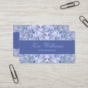 Tarjeta De Visita Elegante mosaico azul hielo, personalizado moderno