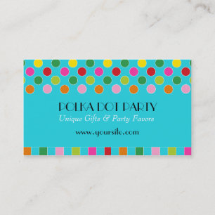 Tarjeta de visita elegante multicolora del lunar