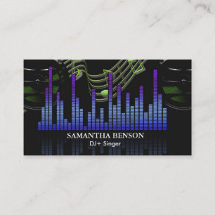 Tarjeta De Visita Elegante música moderna mínima de dj