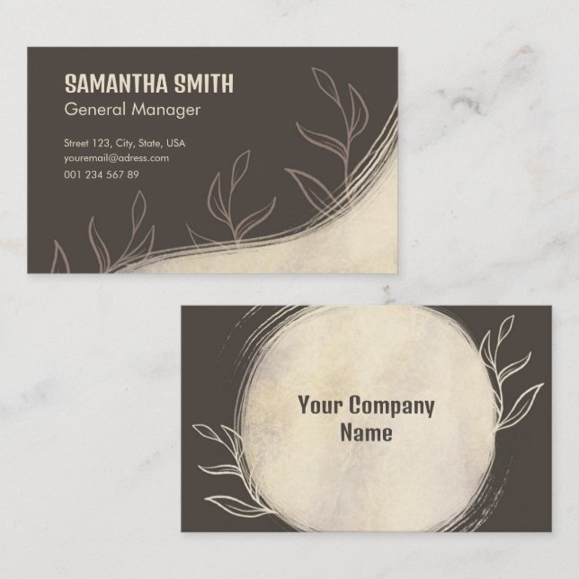 Tarjeta De Visita Elegante Muy Práctico (Anverso / Reverso)