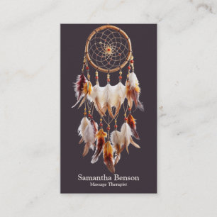 Tarjeta De Visita Elegante Mystic Dreamcatcher Metaphysica Espiritua