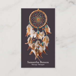 Tarjeta De Visita Elegante Mystic Dreamcatcher Metaphysica Espiritua