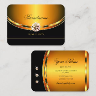 Tarjeta De Visita Elegante Naranja brillante Joyas de esparadrapo ne