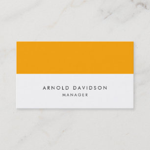 Tarjeta De Visita Elegante Naranja de la llanura de rayas blancas pr