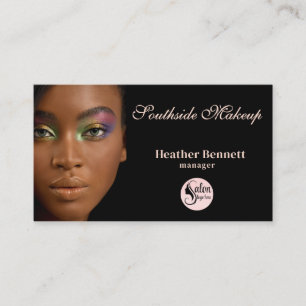 Tarjeta De Visita Elegante Negocio de Artista de Maquillaje Minimali