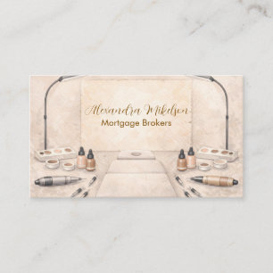 Tarjeta De Visita Elegante Negocio de Artista PMU de Cejas