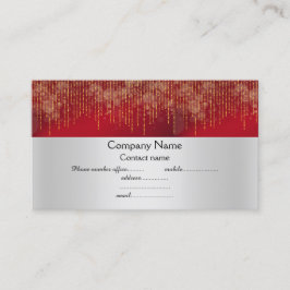 Tarjeta De Visita elegante negocio de oro de chispa roja