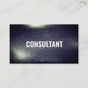 Tarjeta De Visita Elegante negocio profesional de cuero negro de mod