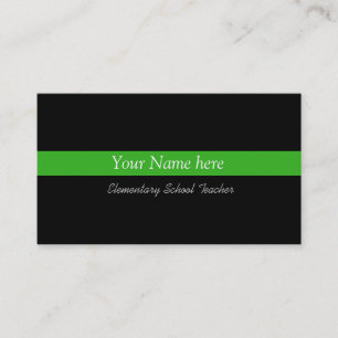 Tarjeta De Visita Elegante negocio profesional negro y verde