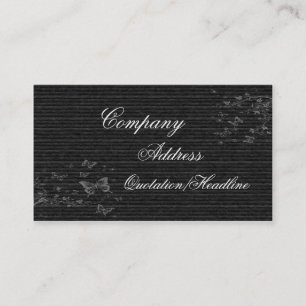 Tarjeta de visita elegante negra