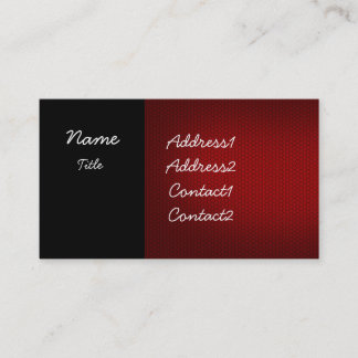 Tarjeta de visita elegante negra y roja