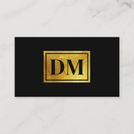 Tarjeta De Visita Elegante negrita Logotipo Monograma Código Qr Negr