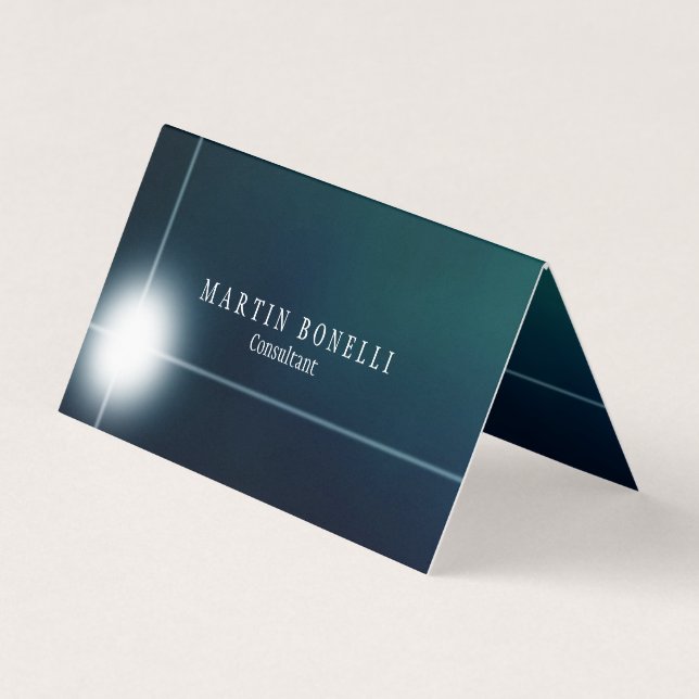 Tarjeta De Visita Elegante negro azul claro (Anverso)