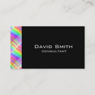 Tarjeta De Visita Elegante negro moderna  profesional holograma