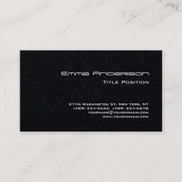 Tarjeta De Visita Elegante Negro Moderno e Impresionante Moda