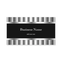 Elegante Negro Plateado