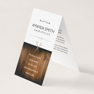 Tarjeta De Visita Elegante negro suave ondulante   Tijeras de salon