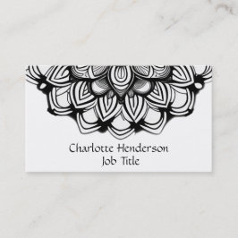 Tarjeta De Visita Elegante negro y blanco