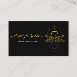 Tarjeta De Visita Elegante negro y dorado